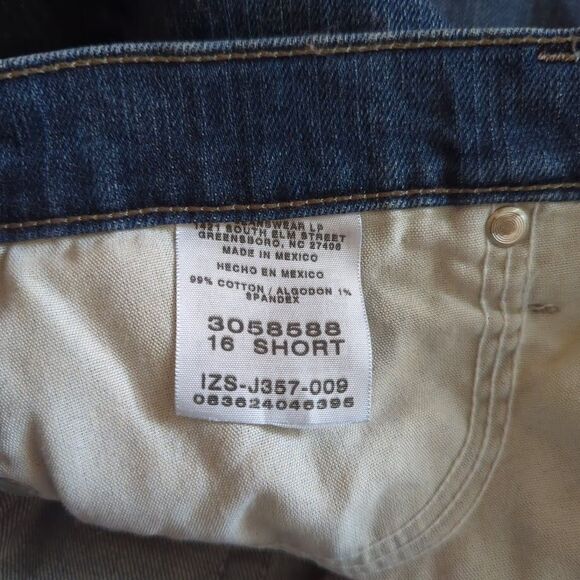 Lee Relaxed Bootcut At The‎ Waist Dark Wash Blue Denim Jeans Women's 16 Short - Picture 9 of 12